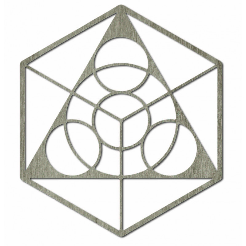 Space painting on the wall made of plywood,...