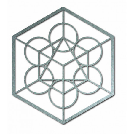 Wooden geometric painting on the harvest wall