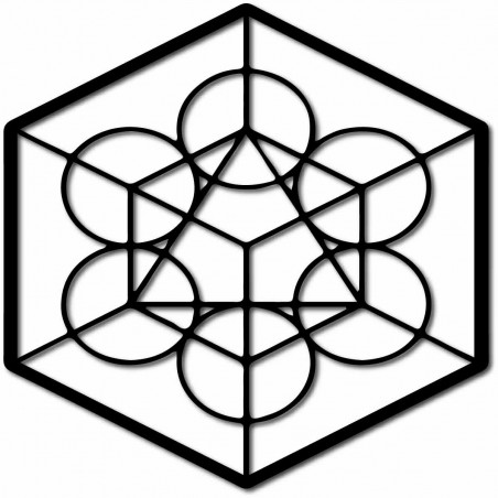 Wooden geometric painting on the harvest wall