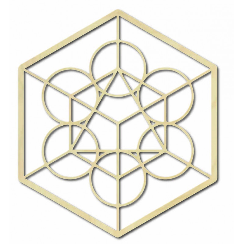 Wooden geometric painting on the harvest wall