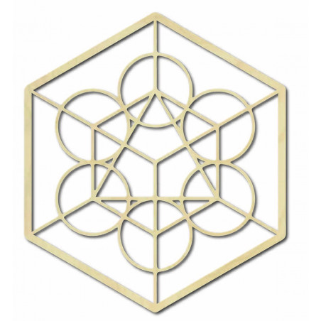 Wooden geometric painting on the harvest wall