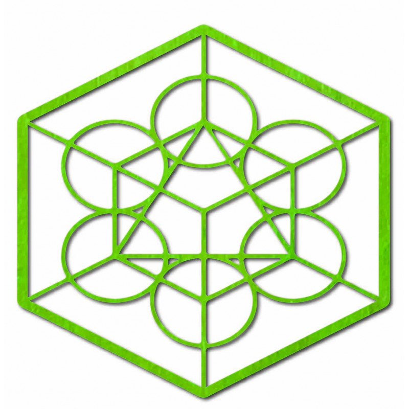 Wooden geometric painting on the harvest wall