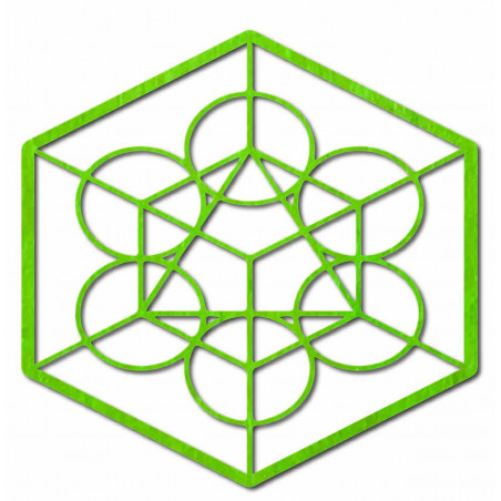 Wooden geometric painting on the harvest wall