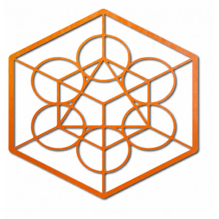 Wooden geometric painting on the harvest wall