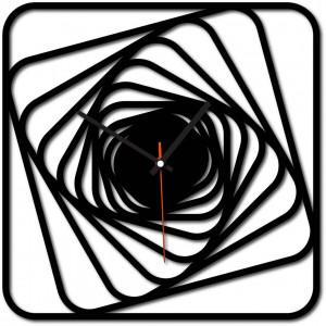 Sentop - MDF Modern wall clock GARVI HD F015 i black 2