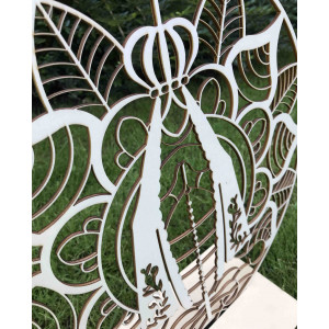 Wooden decorative wall picture with natural design 2