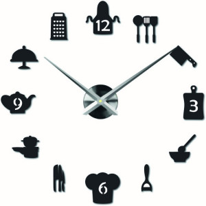 Sentop - large modern wall clock sticking to the kitchen... 2