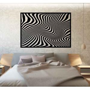 Decorative wall painting zebra and black