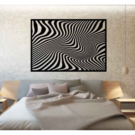 Decorative wall painting zebra and black