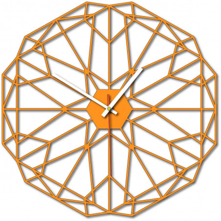 Geometric wall clock also black X0097