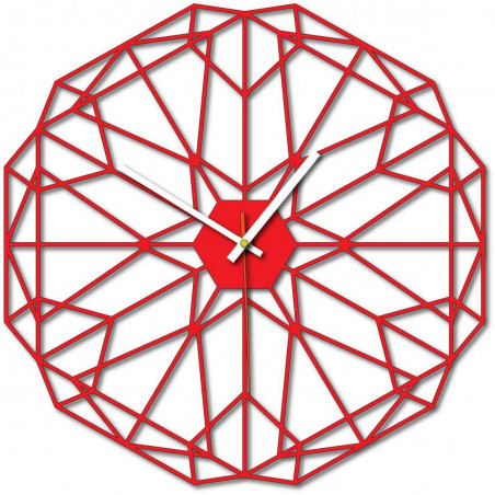 Geometric wall clock also black X0097
