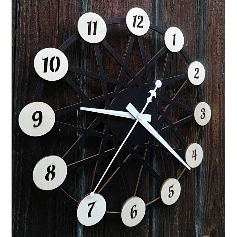 Colored plywood wall clock - color of the front...