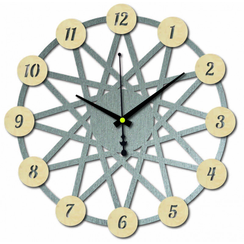 Colored plywood wall clock - color of the front...