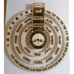 Wooden calendar - engraved wall clock - JOGBEL 2