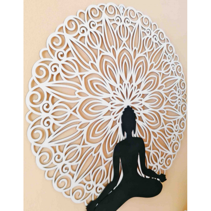Sentop - Mandala 3D image on the wall of Buddha...