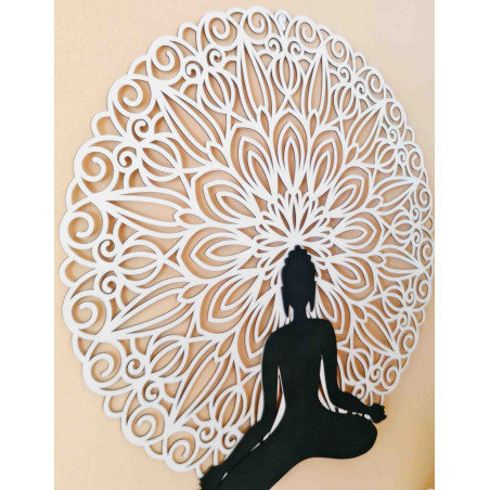 Sentop - Mandala 3D image on the wall of Buddha mandala color design