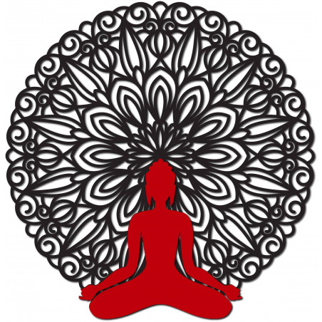 Sentop - Mandala 3D image on the wall of Buddha mandala color design