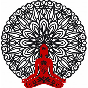 3D Wall Decor Buddha in mandala 50, 70, 90 cm 2