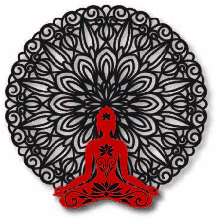 3D Wall Decor Buddha in mandala 50, 70, 90 cm