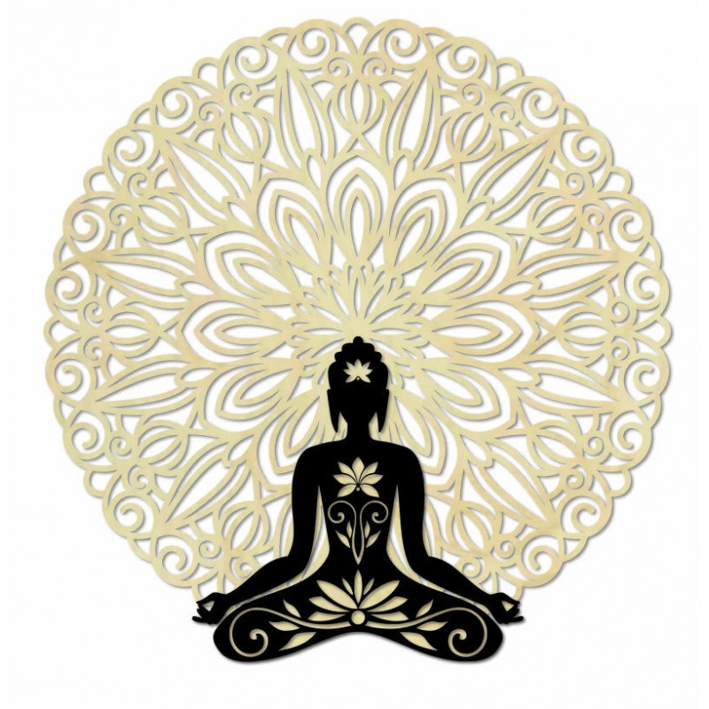 3D Wall Decor Buddha in mandala 50, 70, 90 cm