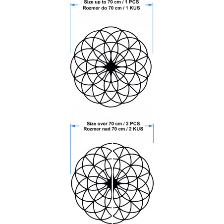 Magic wooden mandala for the wall - Circles I diameter FI 50, 60, 70, 80, 90, cm