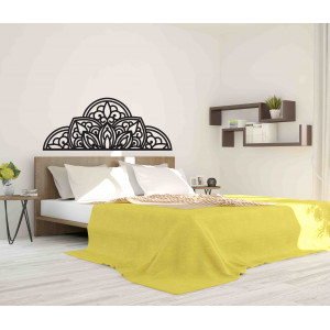 Wooden wall painting half mandala - BOHEMIA 2