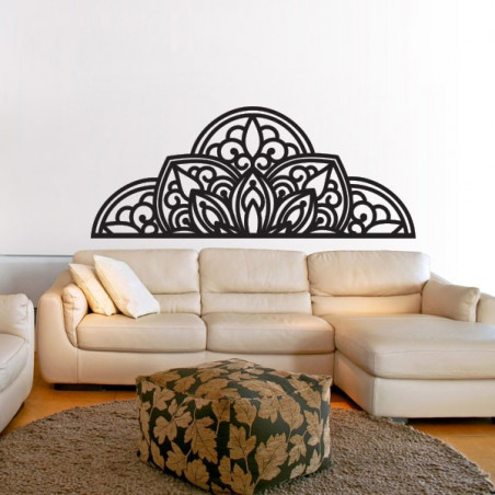 Wooden wall picture half mandala - BOHEMIA