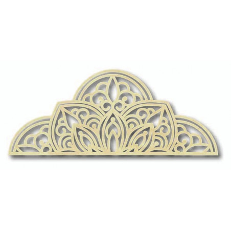 Wooden wall picture half mandala - BOHEMIA