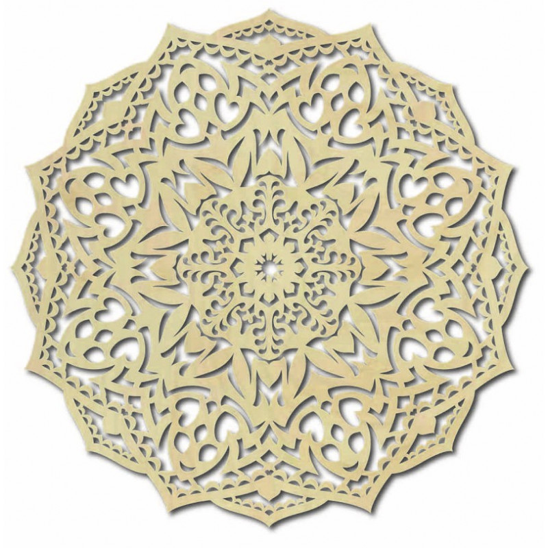 Wooden mandala on the wall - CIRCEL