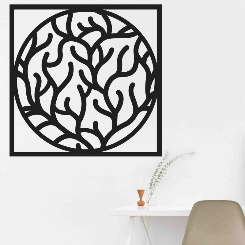 Modern wall painting of branches in a frame -...
