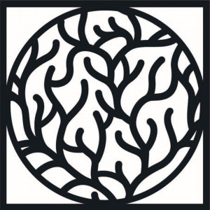 Modern wall painting of branches in a frame - STEITI 2