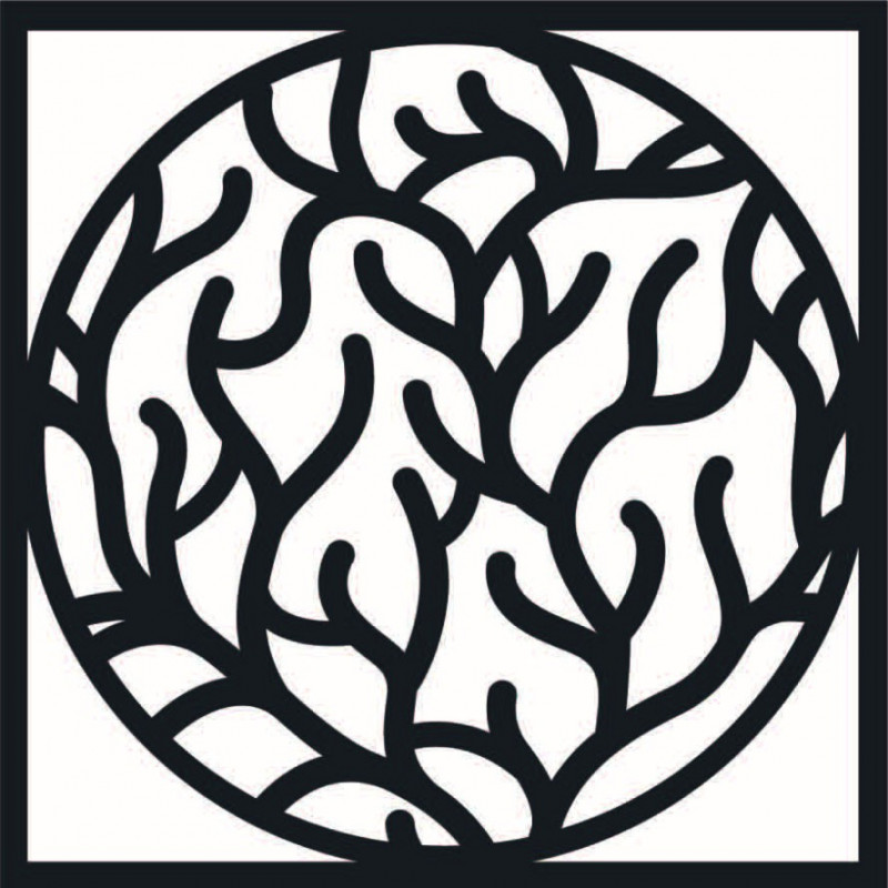 Modern wall painting of branches in a frame -...