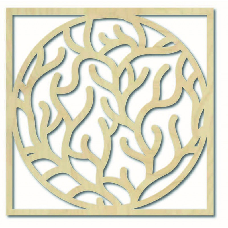 Modern wall painting of branches in a frame -...