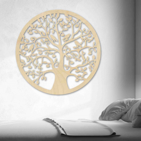 Wooden painting of a tree and birds - HOJNISŤ