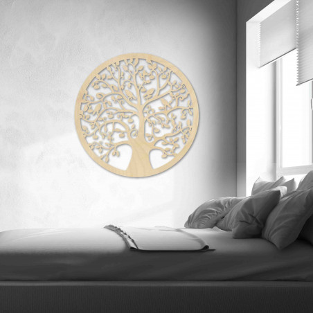 Wooden painting of a tree and birds - HOJNISŤ