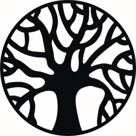 Wooden wall picture of branches in a circle - POCCITT