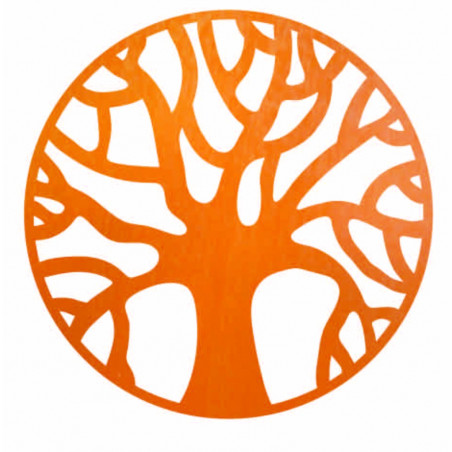 Wooden wall picture of branches in a circle - POCCITT