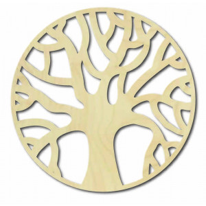 Wooden wall picture of branches in a circle - POCCITT 2