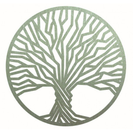 Stylesa - Wooden painting on a tree wall