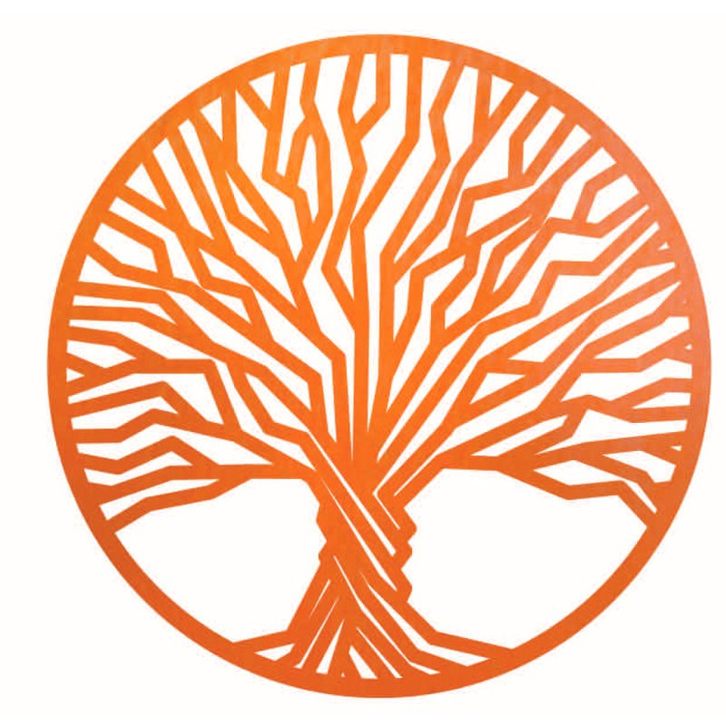 Stylesa - Wooden painting on a tree wall