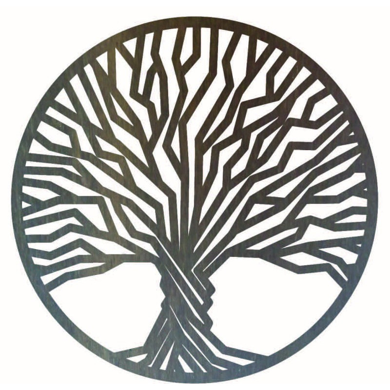 Stylesa - Wooden painting on a tree wall