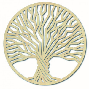 Stylesa - Wooden painting on a tree wall 2