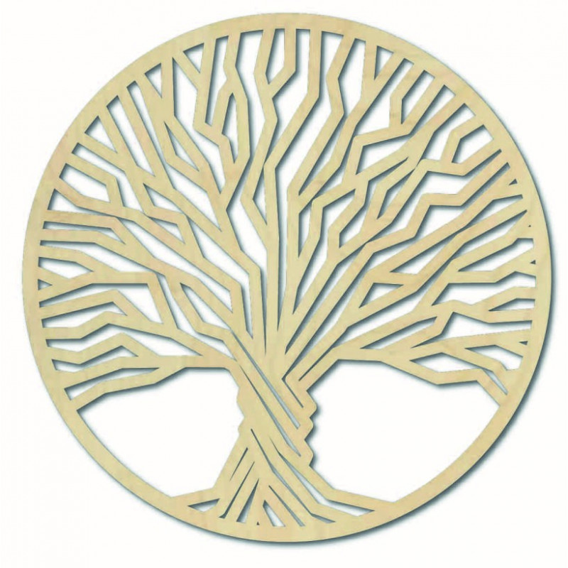 Stylesa - Wooden painting on a tree wall