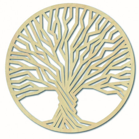 Stylesa - Wooden painting on a tree wall