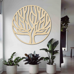 Stylized wooden painting Tree of Life - HELFOOLL