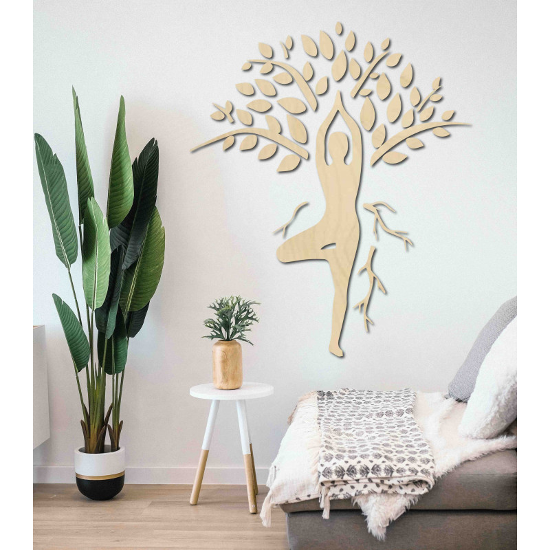 Wall painting yogi and tree - HARMONY