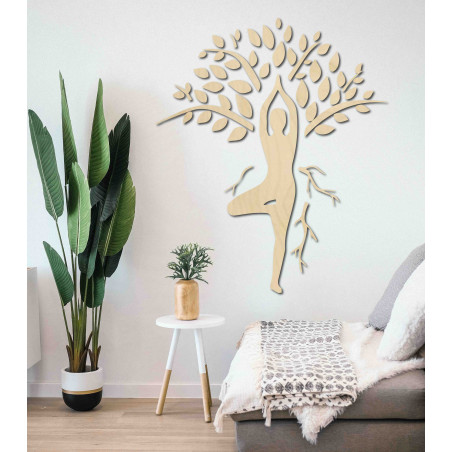 Wall painting yogi and tree - HARMONY