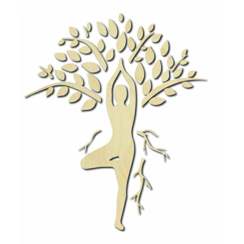 Wall painting yogi and tree - HARMONY