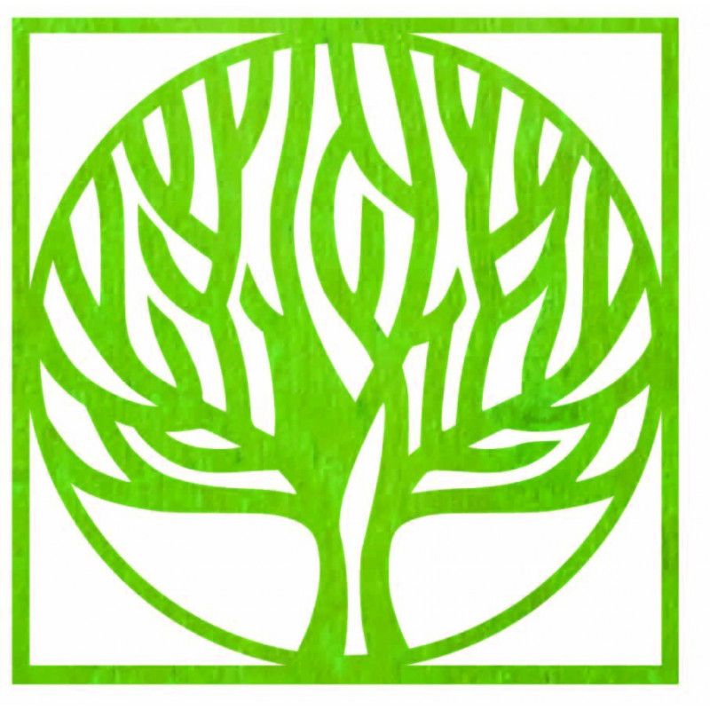 Wooden wall picture tree in frame UASVED