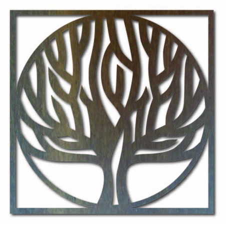 Wooden wall picture tree in frame UASVED